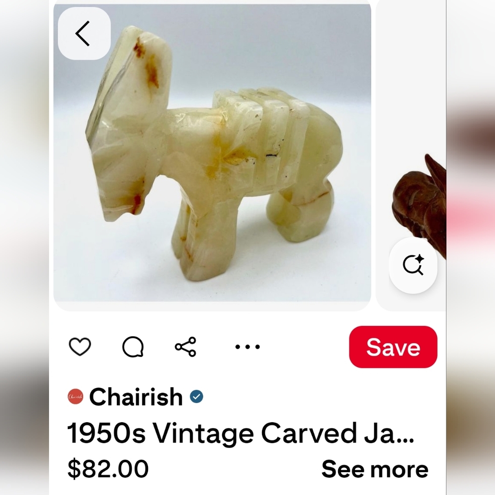 Collectible Old Pakistan Crystal Sculpture Carving